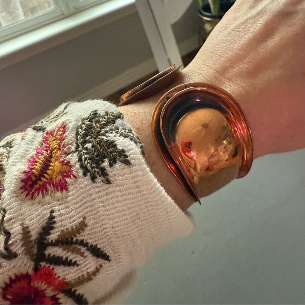Renoir Copper Hinged Cuff Bracelet - Picture 7 of 15